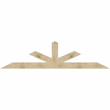 Ekena Millwork Saratoga Rough Sawn Timber Gable Bracket, Douglas Fir, 108"W x 27"H x 4"D x 6"F, 6/12 Pitch GBW108X27X0406SAR00RDF